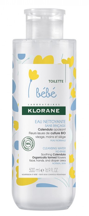 Klorane Bébé Eau Nettoyante Sans Rinçage 500ml